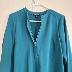 Beautiful half zip pullover Hillary Radley tunic length blouse size M